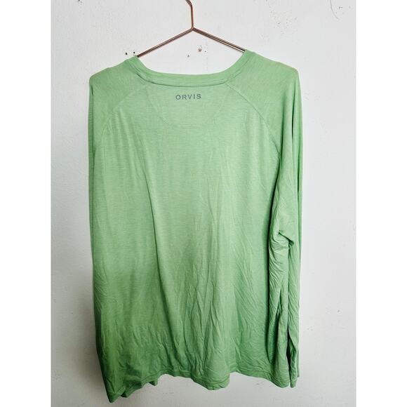 ORVIS Light Green DriCast Longsleeve Crewneck Technical Shirt size XXL - Picture 2 of 8